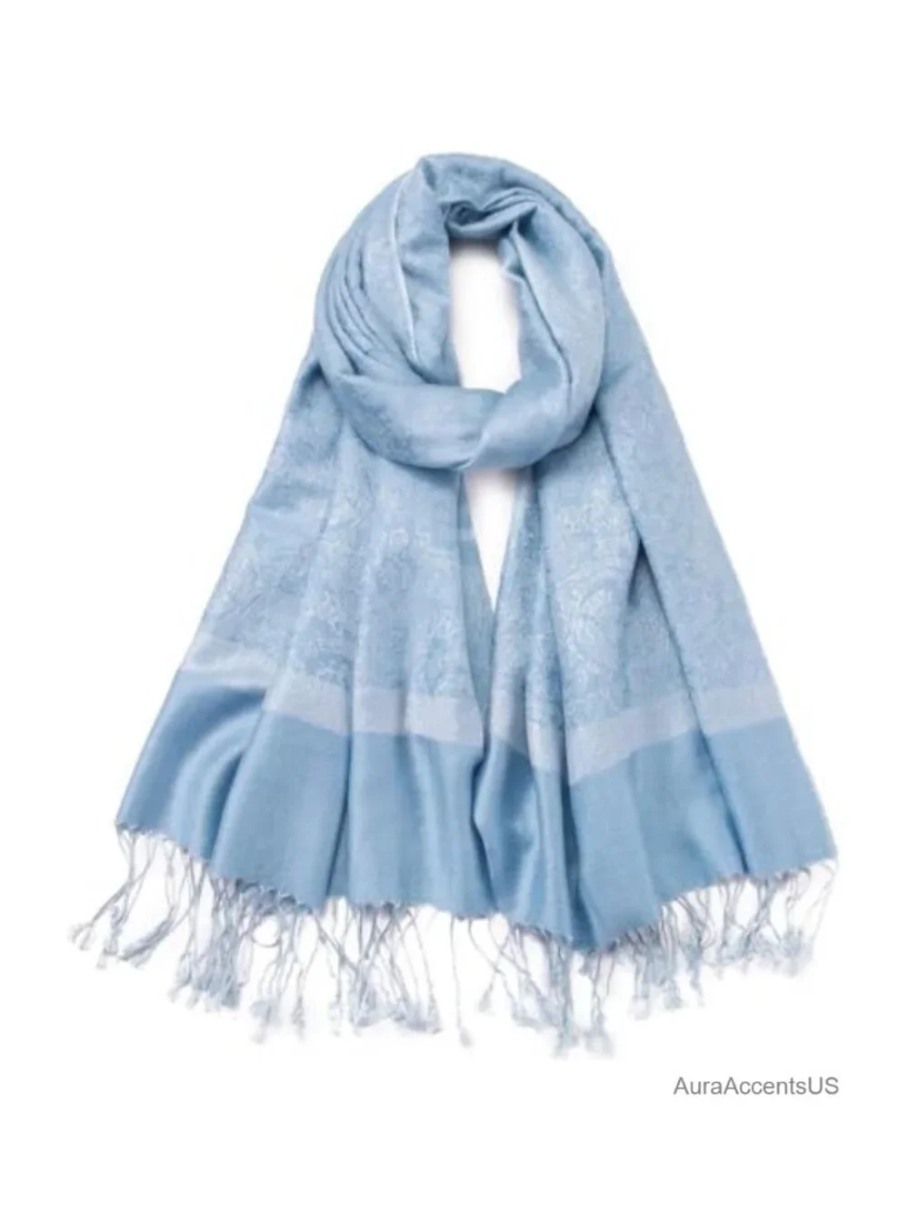 Paisley Scarf Shawl Jacquard Wrap Stole Acrylic Viscose Reversible